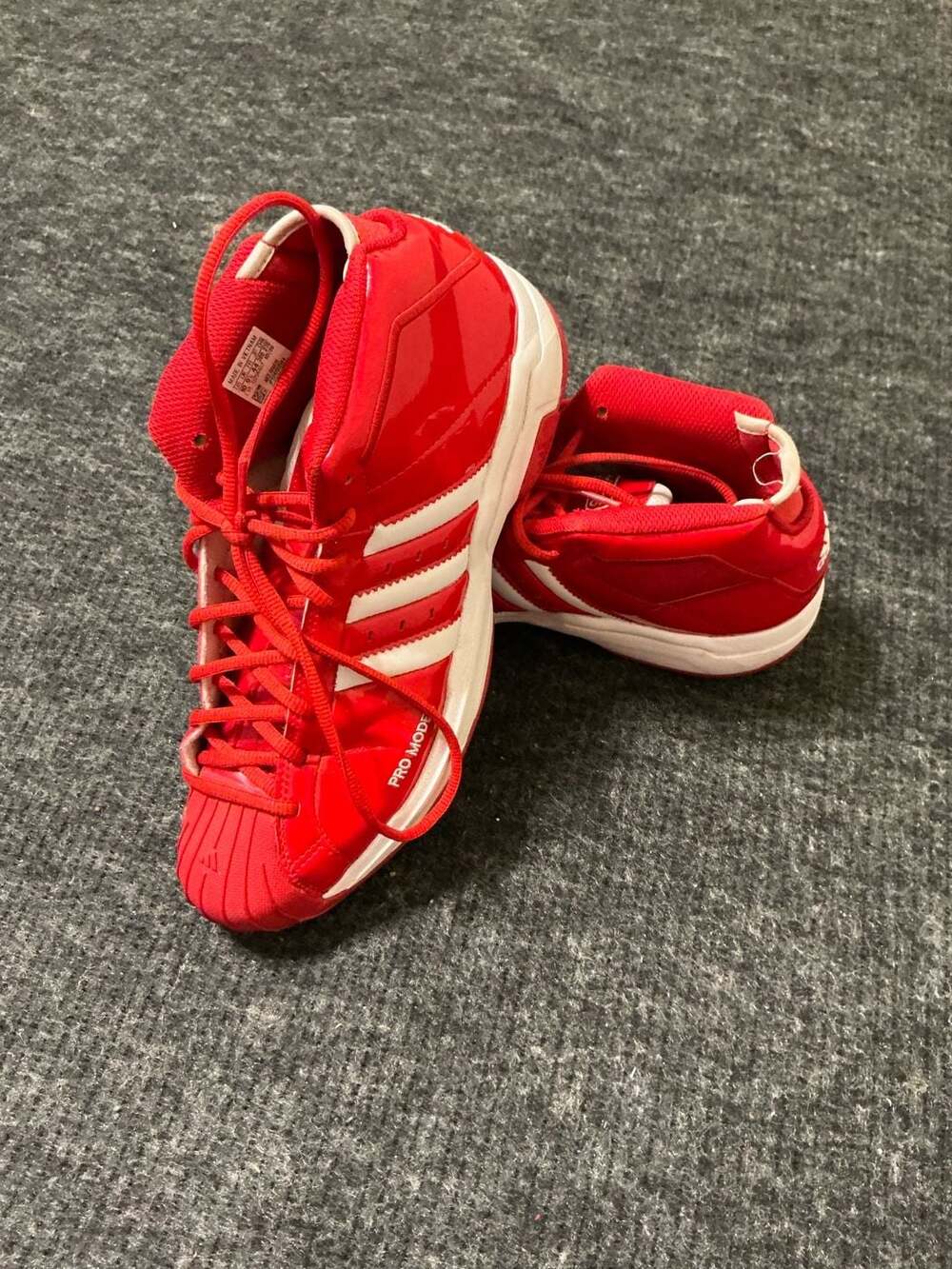 Adidas Pro Model 2G Scarlet Basketball Shoes Mens Size 10 Red and White EF9819